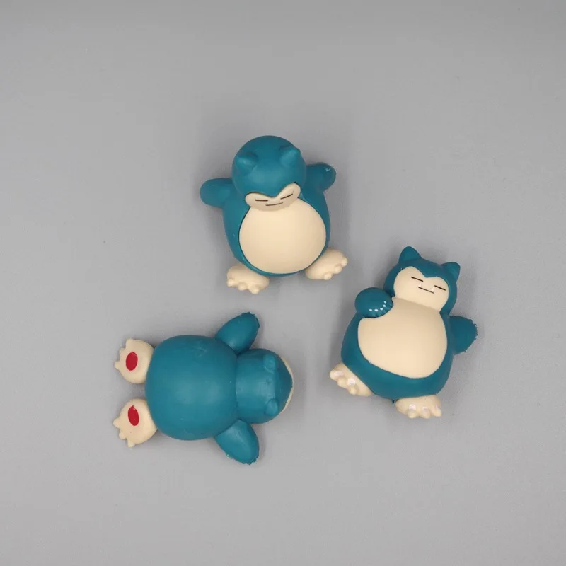 5 pz/set Anime Kawaii Snorlax Figures modello 3CM Pokemon Action Comic Cartoon Decoration giocattoli per bambole in PVC regali di compleanno per bambini