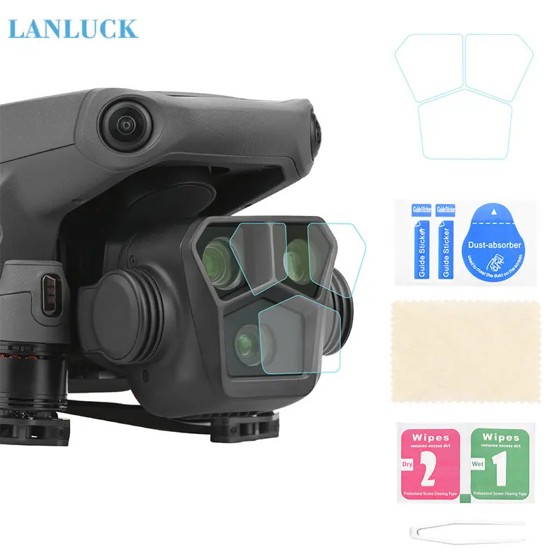 الزجاج المقسى ل DJI Mavic 3 برو 9H المضادة للخدش عدسة واقية فيلم واقية واقية كاميرا حامي اكسسوارات