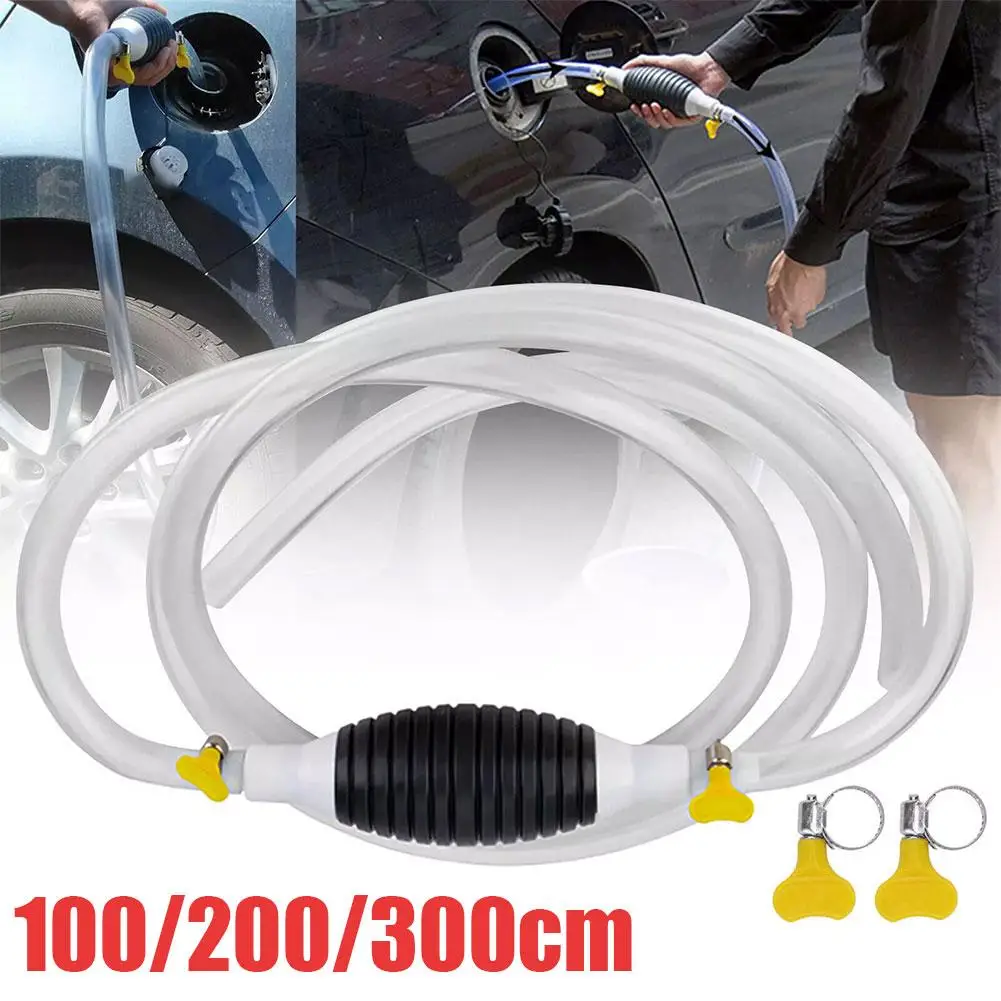 PVC Multifunctional Liquid Vacuum Cleaner Auto Manual Leakproof Strong Hose Oil Easy Metal Extractor Clamp Connection Use T8S7
