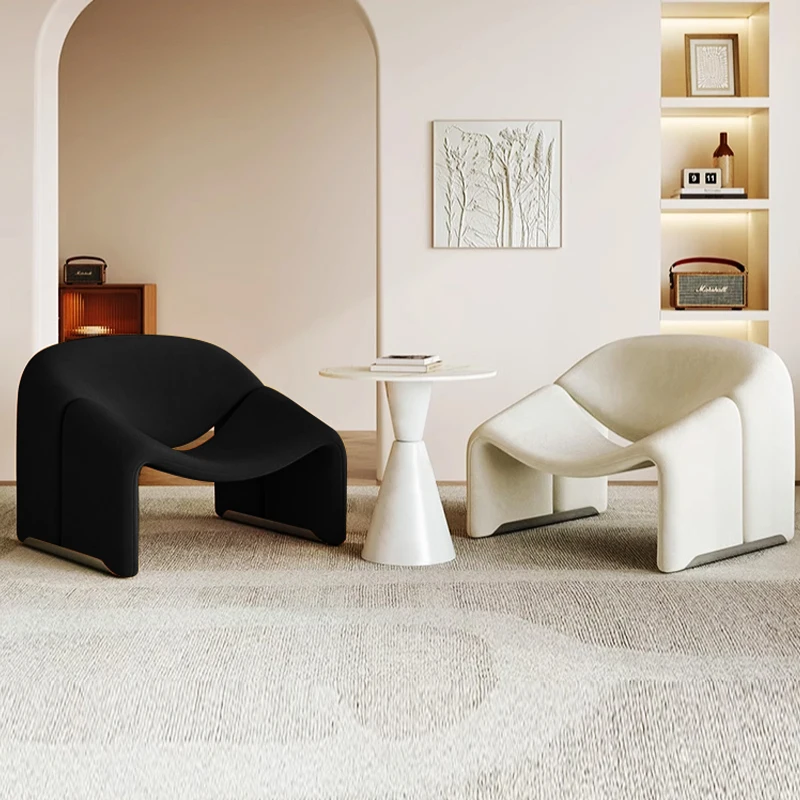 شرفة غرفة المعيشة غرفة النوم المبتسمة أريكة واحدة كسول التفاوض الاستقبال منطقة الصالة طاولات الترفيه في القرون الوسطى أثاث المنزل #1