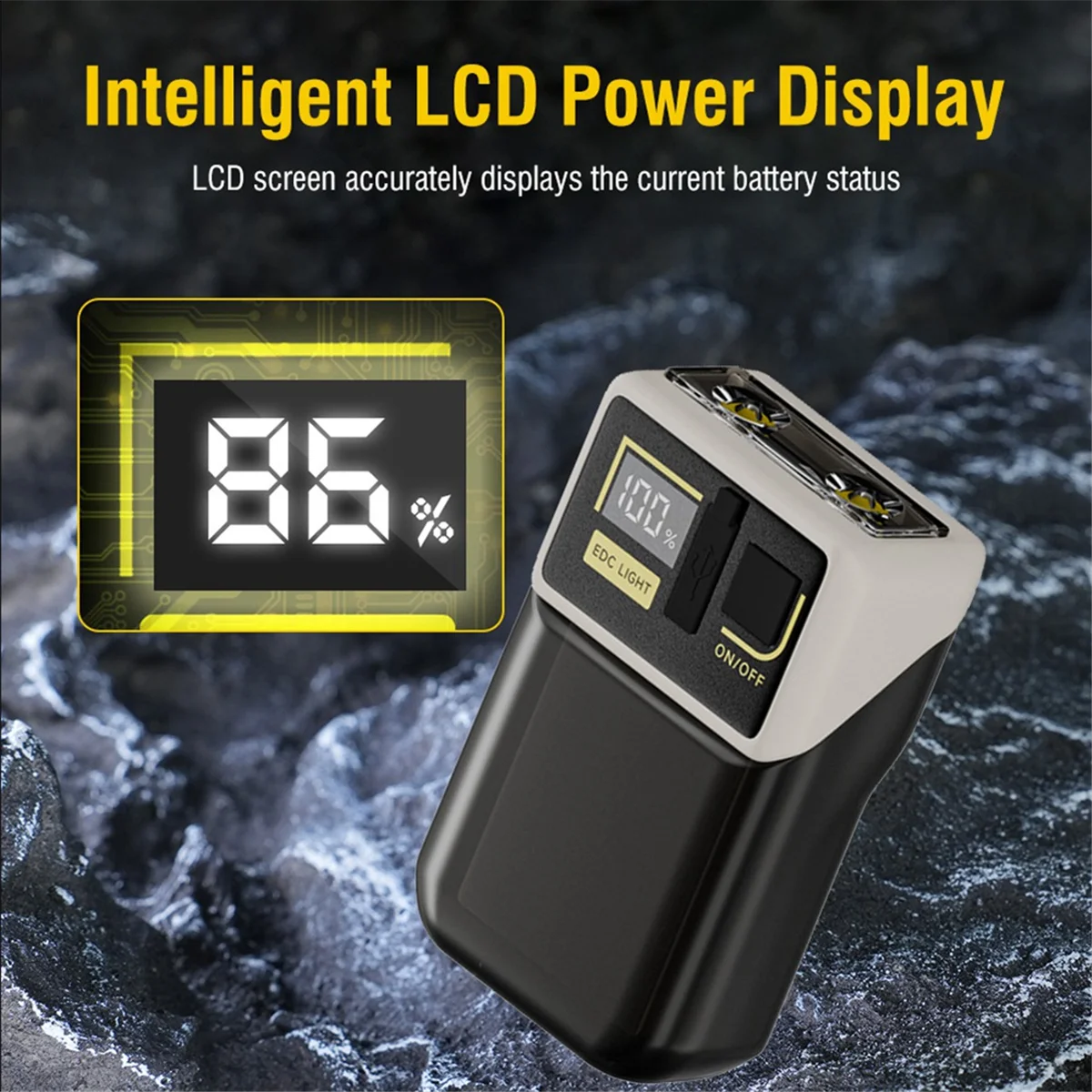 ONCE LED Small Powerful Flashlight with Clip180° Swivels 380LM USB Rechargeable Mini Pocket Keychain Flash Light Outdoor