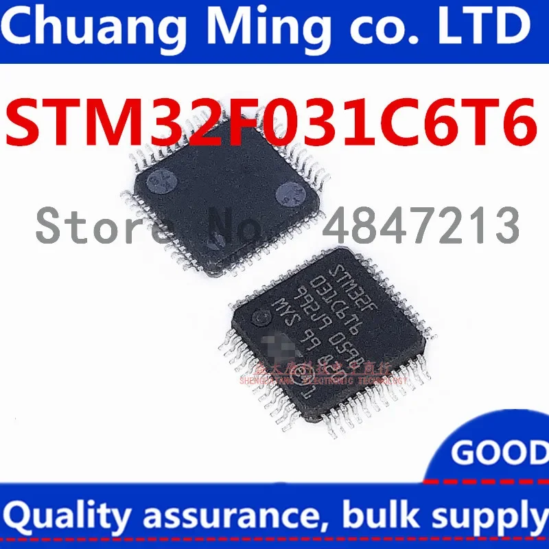 Free Shipping 10pcs/lots STM32F031C6T6 48LQFP MCU 32BIT 32KB STM32F 031C6T6 QFP-48 IC In stock!