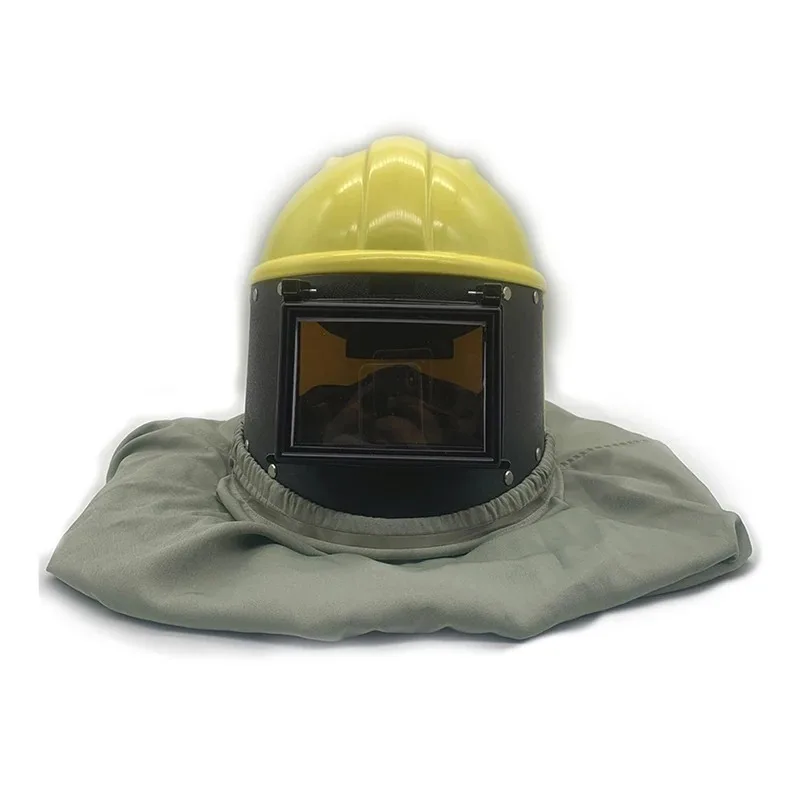 TS-01B New sandblasting protective helmet spray paint mask double-layer lens ABS flat glass spray job mask