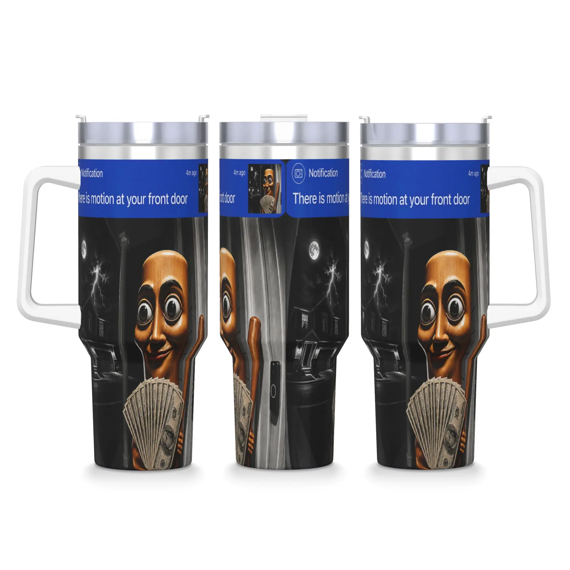 Stainless Steel Tumbler There is Motion at Your Front Tung Tung Tung Sahur Memes Coffee Mug  Keep Heat Cold and Hot Car Mugs