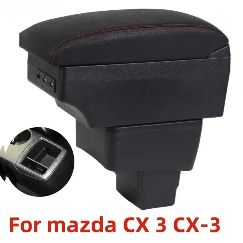 

For MAZDA CX-3 Car Armrest Box Storage Box Retrofit Car Accessorie Interior USB