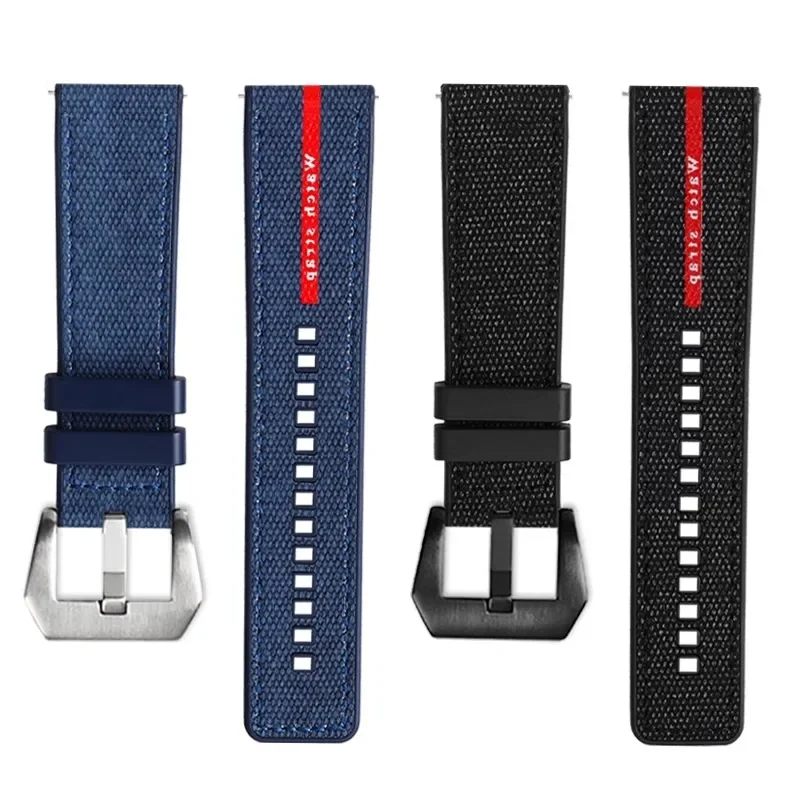 Canvas silicone wristband for Panerai Stealth Series PAM1391/1565/1507/1579 Lumino 1404 series Nylon Rubber Watch Strap