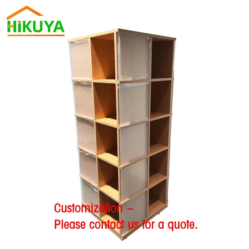 custom.Customized-Shirt Display Rack Rotating with Wheels Shirt Cube Spinner Cloth