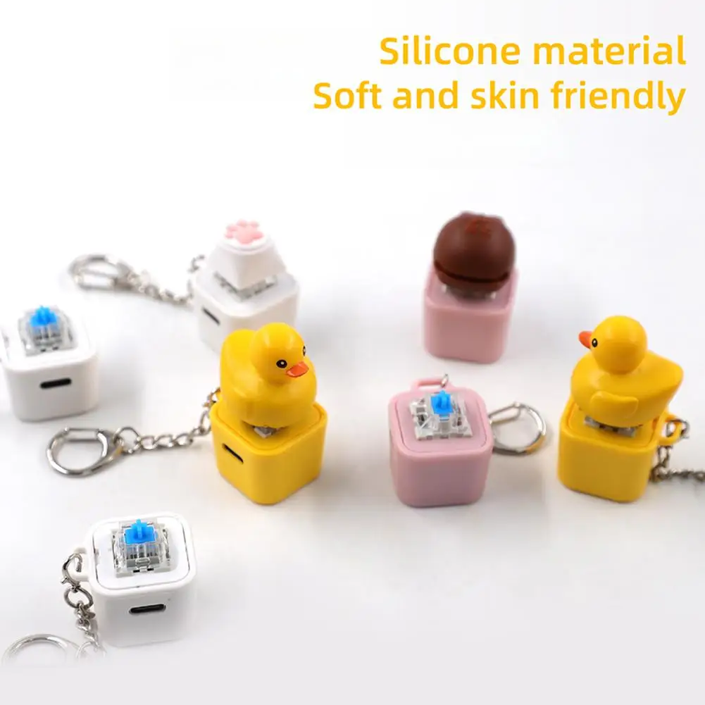 Rechargeable Cat Paw Wooden Fish Toy Hot-Swappable Shaft Base with 7-Color Light, N212 Test Axis Replaceable Mechanism