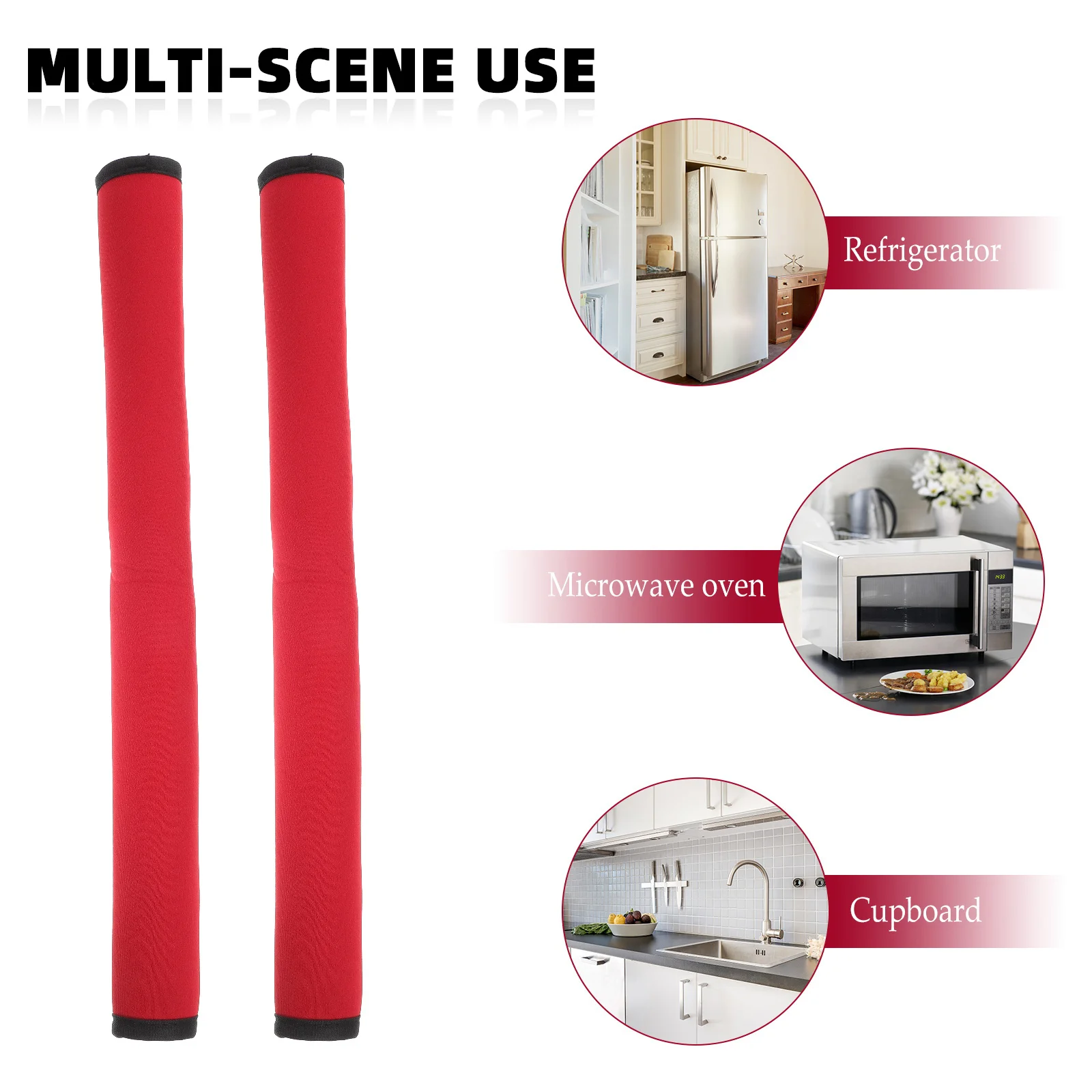

1Pair Non-Slip Handle Covers Durable Protective Sleeve for Refrigerator Oven Dishwasher Kitchen Appliance Door Protector