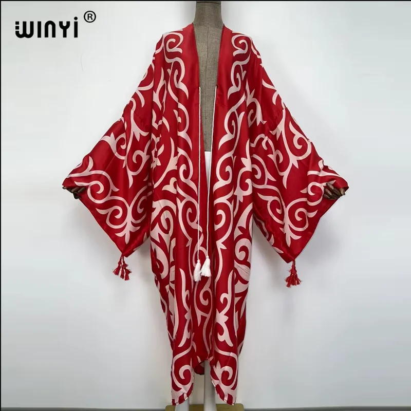 Sukienka maxi WINYI na lato, muzułmańska abaja, narzutka plażowa dla kobiet, sukienki muzułmańskie, odzież plażowa, moda, kaftan abaja, luksusowy styl dubajski