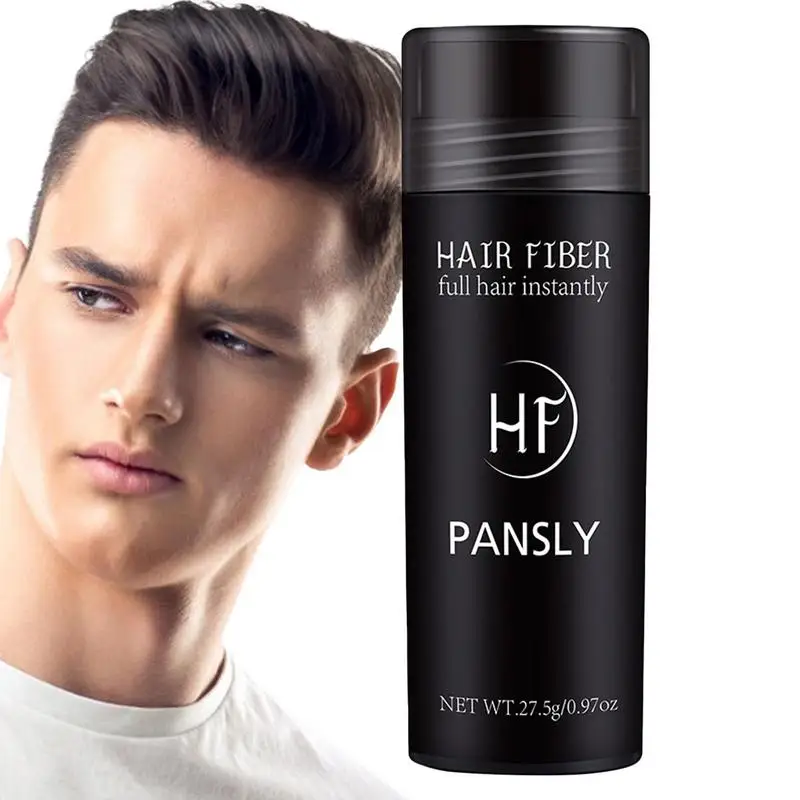 

Natural Hair Fiber 27.5g Men Black Dense Hair Powder Hair Building Fibers Color Powder Instantly Thicken Thinning Hair For Men