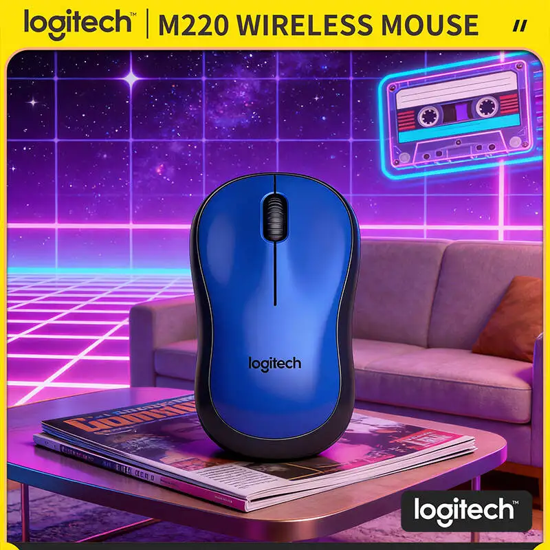 

Logitech M220 Silent Wireless Mouse 1000 DPI Optical Tracking 18-Month Battery 10m Stable Range Office Home Daily Tool