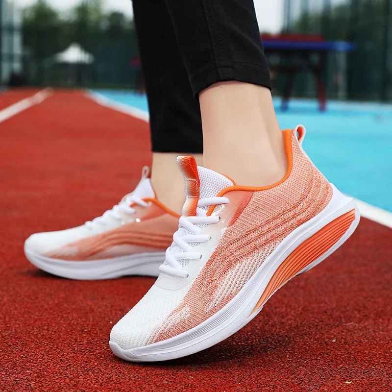 Four Seasons Fashion Mesh Running Shoes Women Flying Weaving Breathable Casual Sneakers Ladies Size 35-41 Non-Slip Jogging Shoes