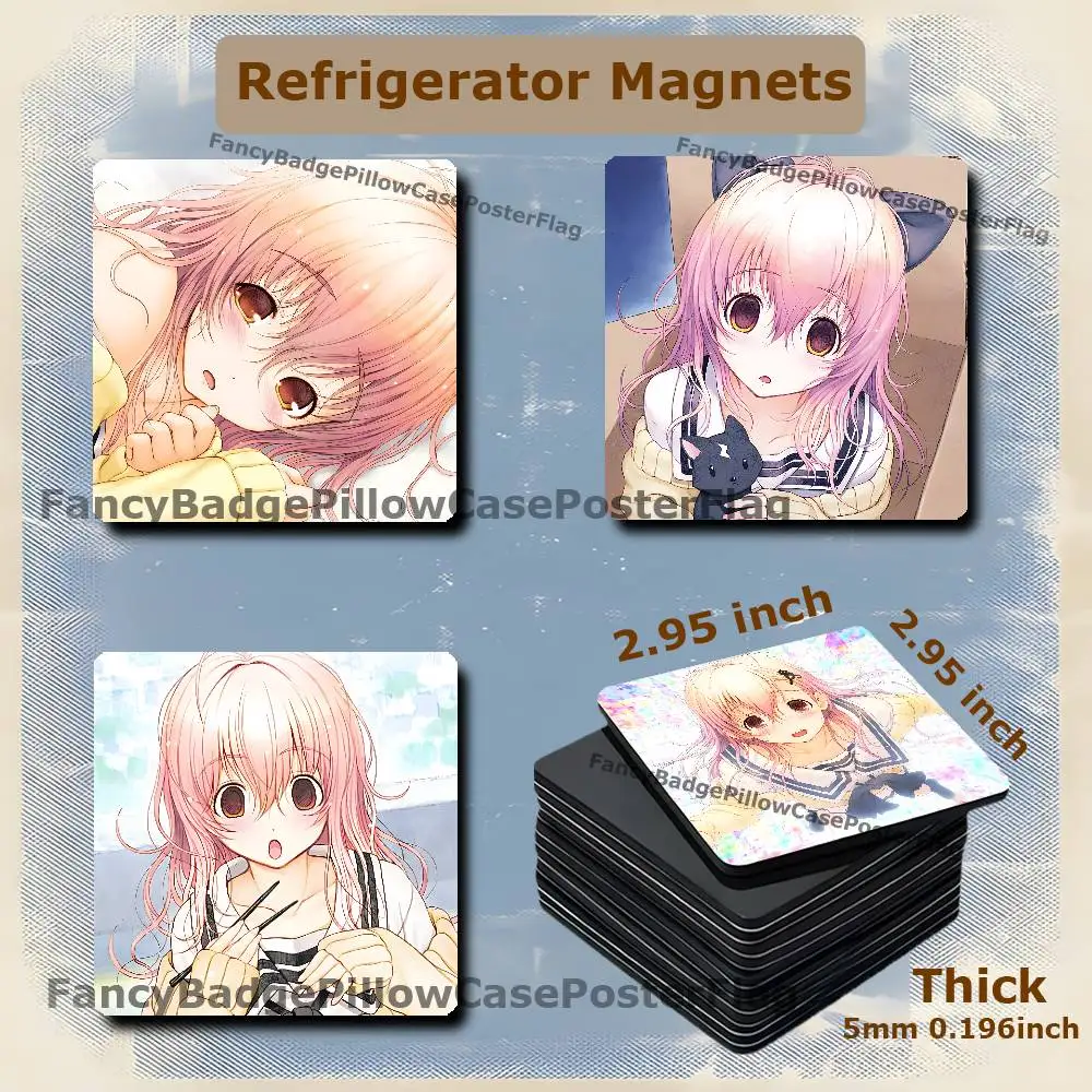Aoi Mukou T-Totono Game 75mm Refrigerator Magnet Magnetic Ins Style Home Decoration Gift Personalized Creative Magnetic