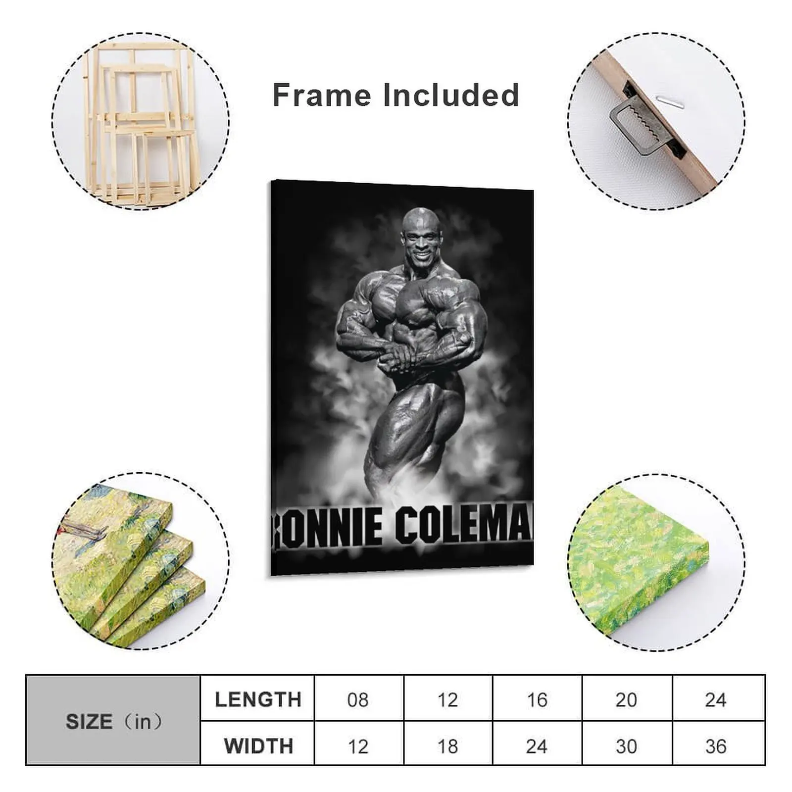 Ronnie Coleman Bodybuilder Canvas Painting anime decoration decoration aesthetic Luxury living room decoration