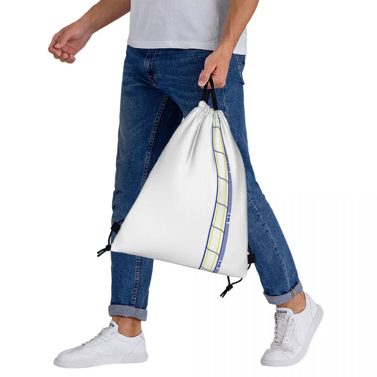 Mochila M4 para pañales, bolso portátil con cordón, bolsa deportiva de bolsillo para libros, viaje y escuela