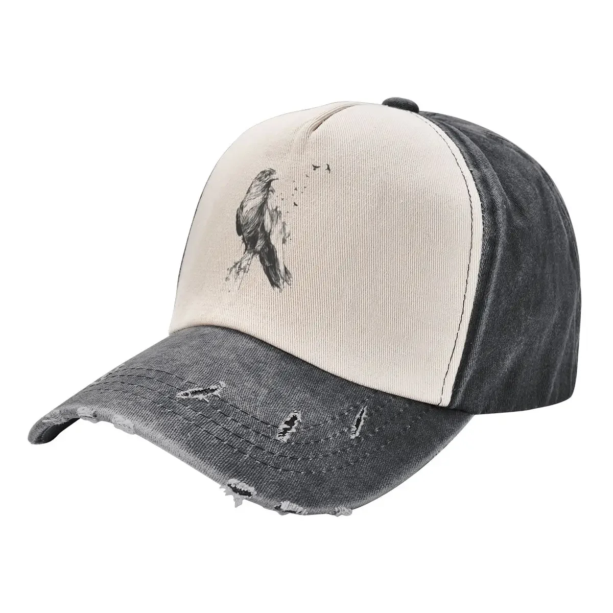 Born to be free (bw) Baseball Cap Hat Beach foam party Hat Beach Bag Hat Luxury Brand Woman Hats Men's