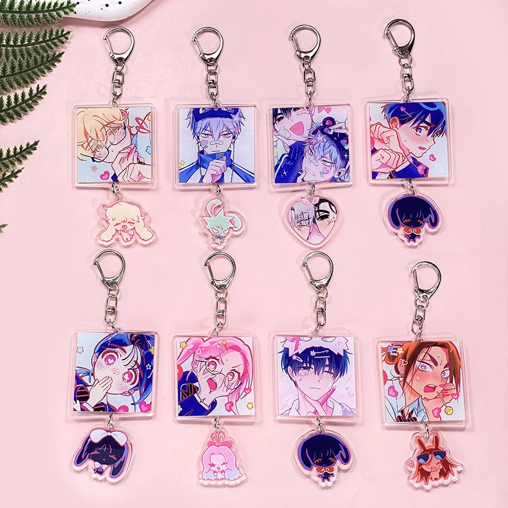 1/8 pièces Figurines d'anime Alien Stage en acrylique, porte-clés de voiture, pendentif mignon pour sac à dos, breloque amusante pour sac, accessoires de décoration, cadeaux de fêtes
