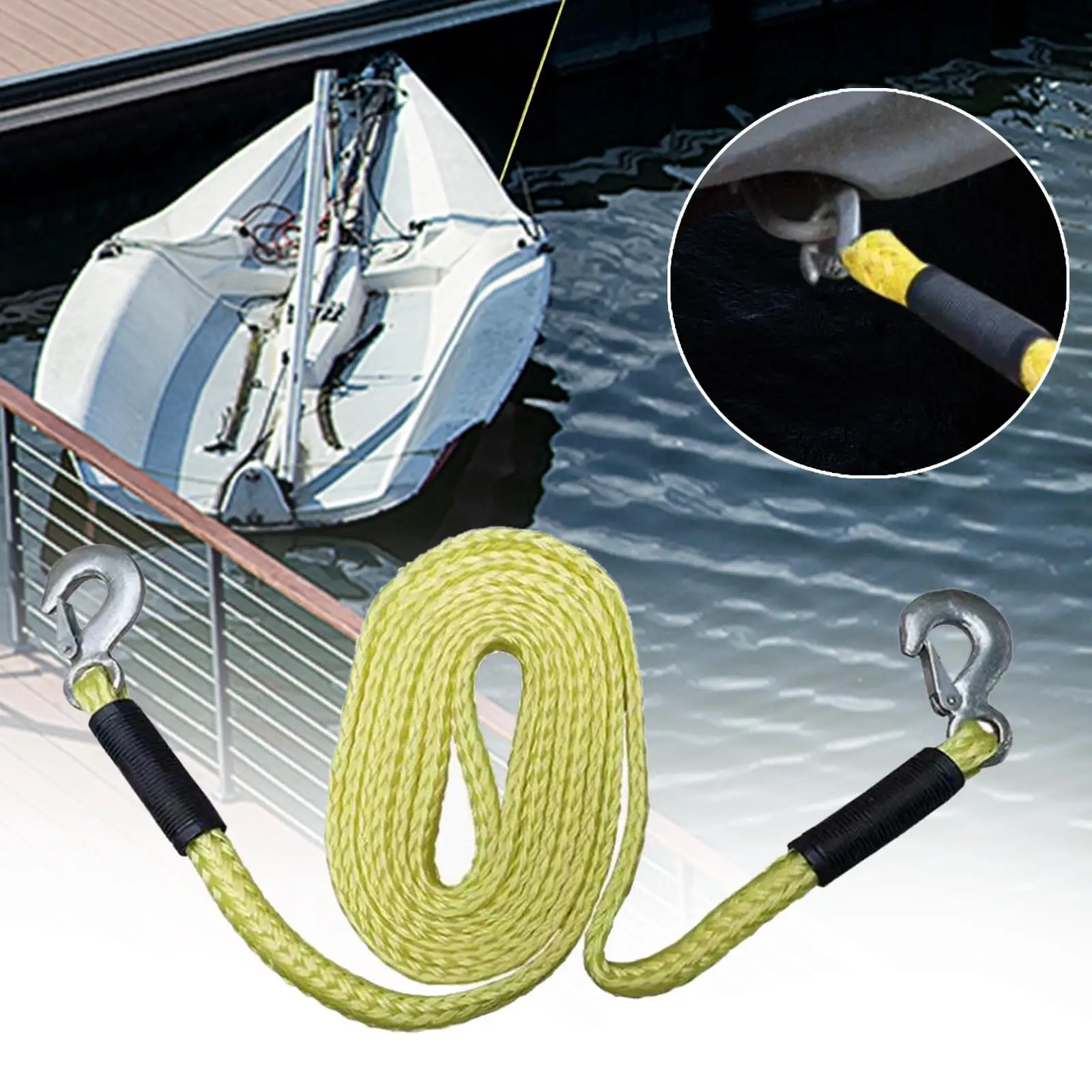 Sangle de remorquage avec crochets, sangle de remorquage RL, ULde remorquage rapide, sangle de récupération de camion pour véhicules, bateaux, accessoires de voiture d'urgence