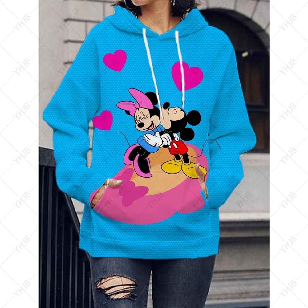 2024 New Disney Mickey Mouse Print Hoodie Sweatshirt Men/Women Autumn And Winter Coat Clothing funny Jacket black Hoodies