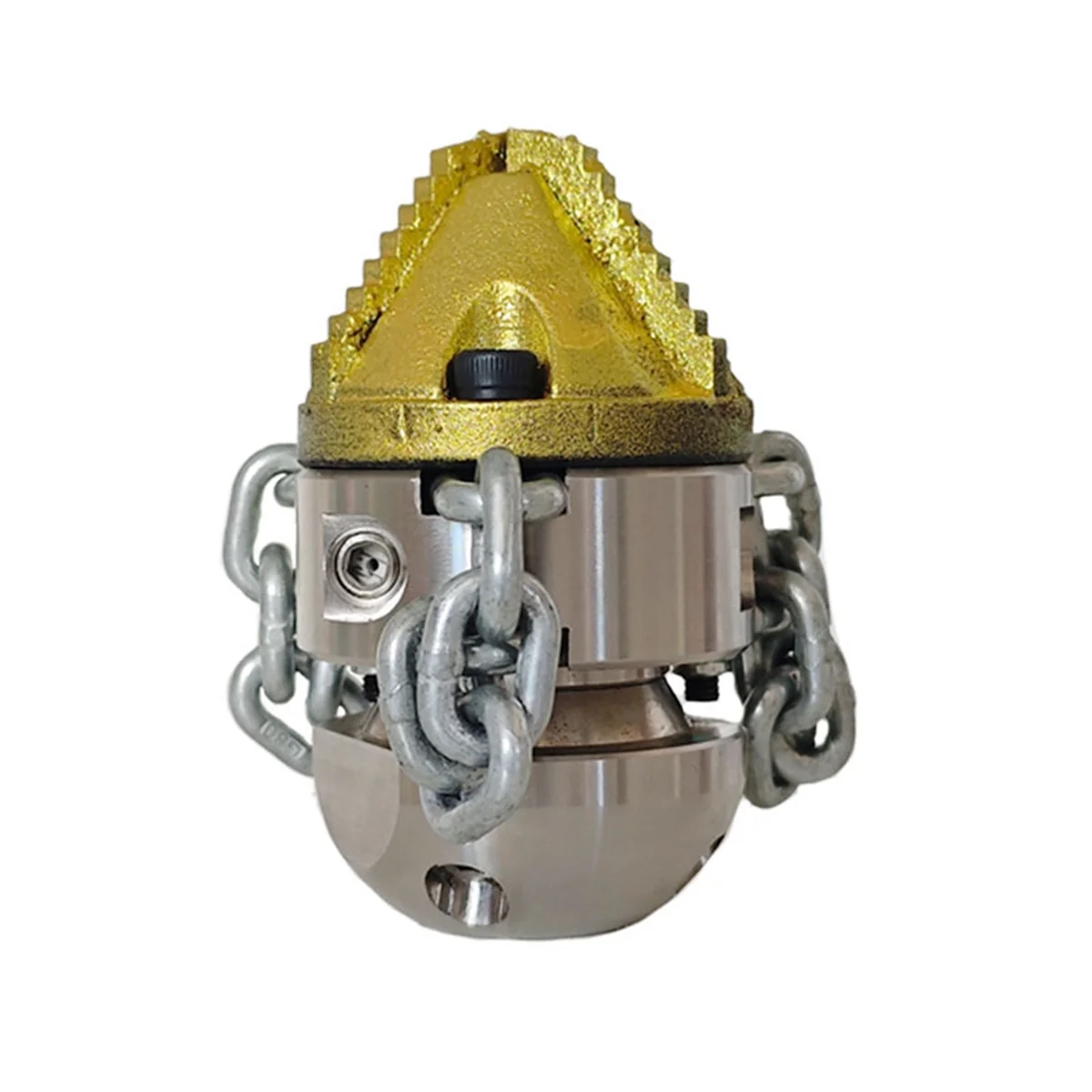 L74A 70L Rotating Blasting Nozzle High Pressure Pipeline Dredging Cleaning Nozzle Rope&Chain Sling Rotating Sewer Nozzle G3/8