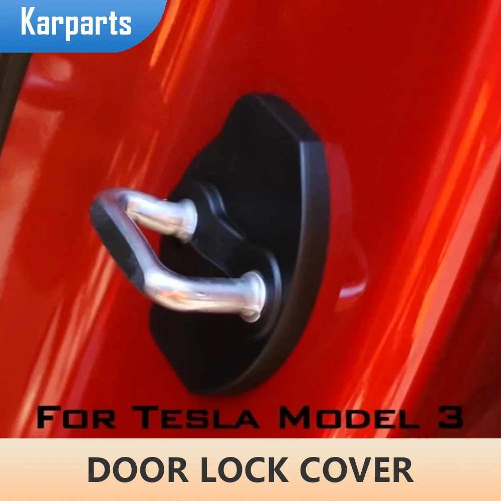 

6Pcs/set Car Door Lock Cover Stopper Covers for Tesla Model 3 2016 - 2022 Rustproof Door Lock Protective Sticker Accessories