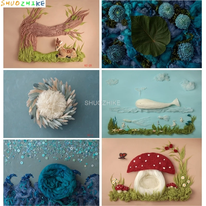 

SHUOZHIKE Baby Newborn Floral Basket Photography Backdrops Props Children Birthday Party Photo Studio Background LZ-05