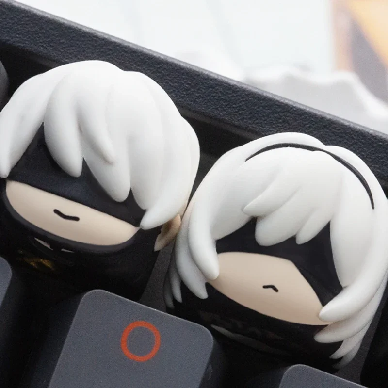 NieR: Automata Keycap 3D Impresso Resina Gaming Keycaps Acessórios Personalização Personalizada Cartoon Teclado Mecânico Keycaps