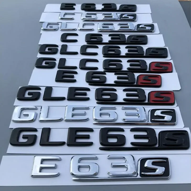 C63S E63S GLC63S GLE63S A45 C63 AMG letter logo Car Sticker for Mercedes-Benz A C E-Class Modified Accessories Decorative Decal