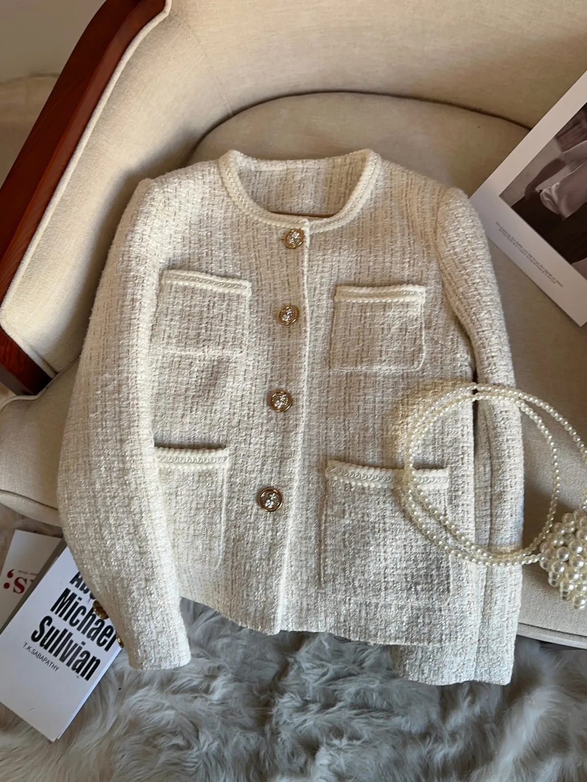 

Белое утепленное зимнее пальто из пуха для женщин, с длинными рукавами, круглым вырезом, для повседневной носки