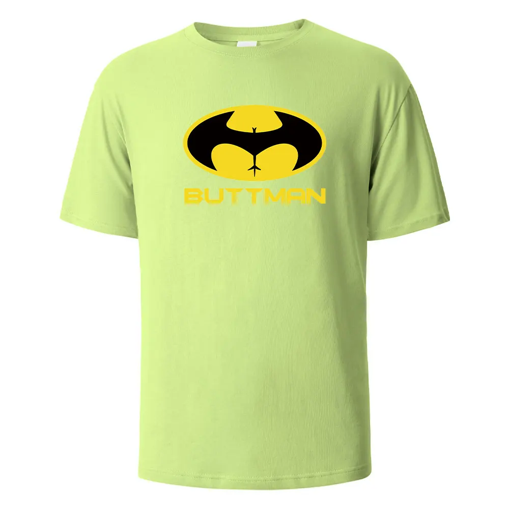 Buttman Print T-Shirt Summer Tees For Men Women 100% Cotton O-neck Oversize Casual Short sleeved Tops