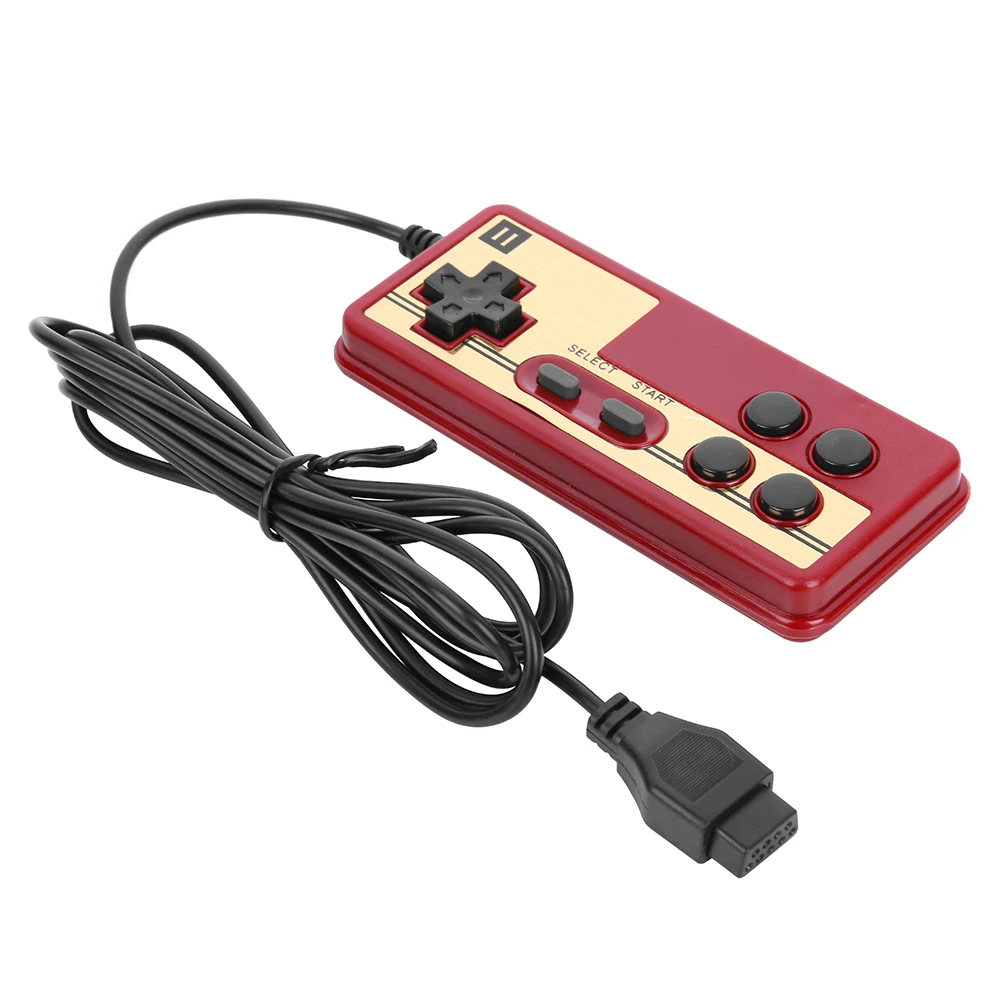 8 Bit TV Red White Machine Game Player Handle Nine Pinholes Interface Gampad Controller Accessories for Coolboy Subor