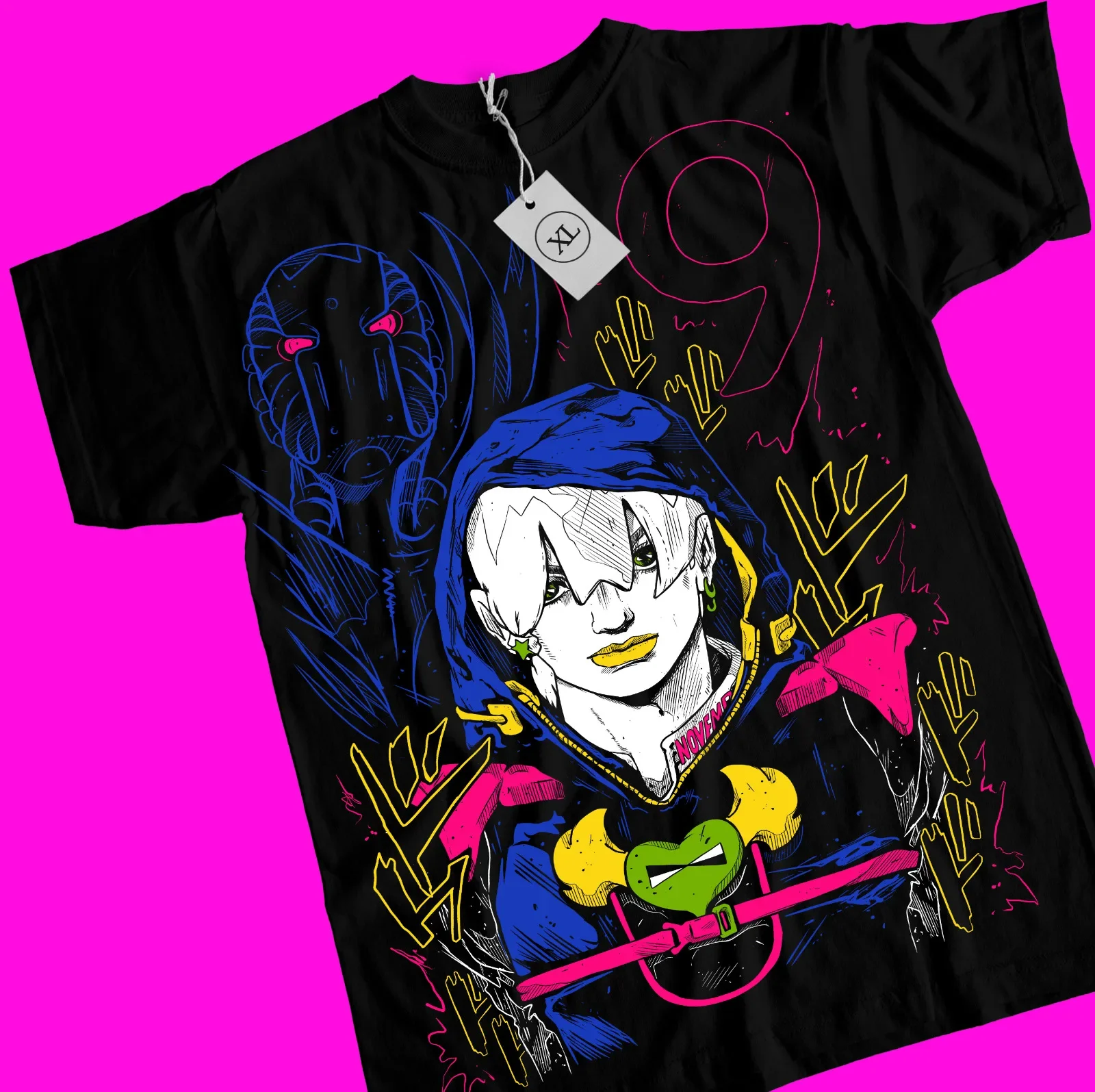 Jodio Joestar T-shirt JoJo's Bizarre Adventure Giorno Giovanna Anime Manga