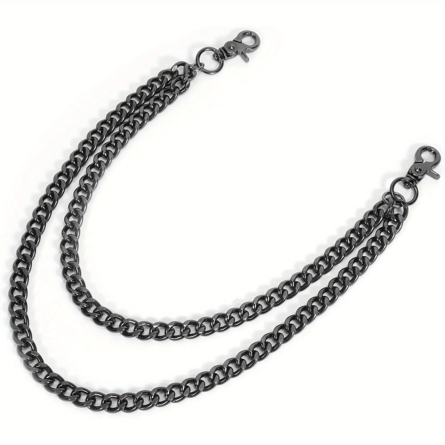 Punk Waist Chain Wallet Chain for Men Women Long Pocket Keychain with Lobster Clasps for Keys Jeans Pants Belt