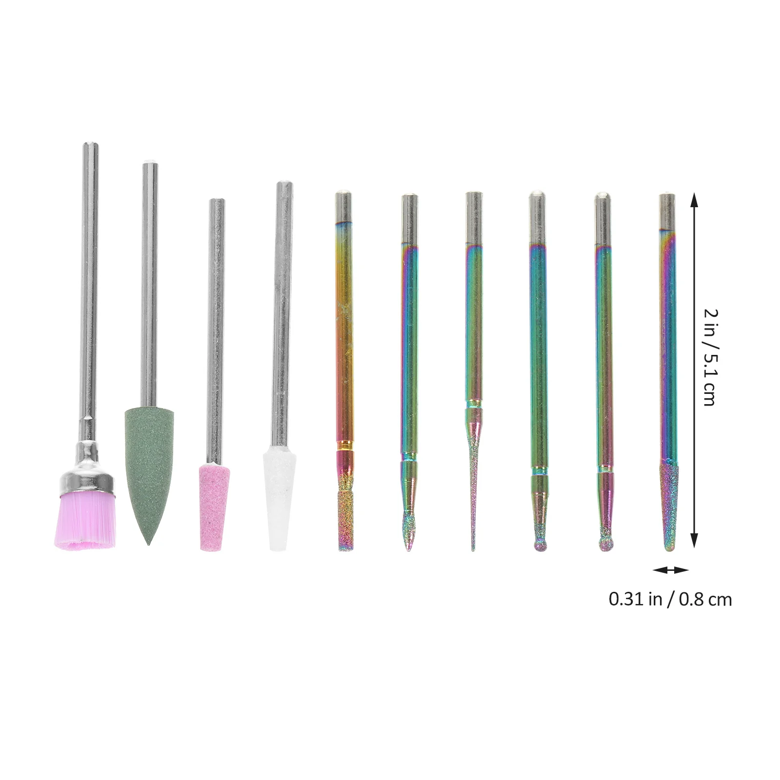 Set di frese per manicure, rimozione smalto, kit elettrico per cuticole con punte diamantate, set di punte per fresa per unghie, per uso domestico, nail art