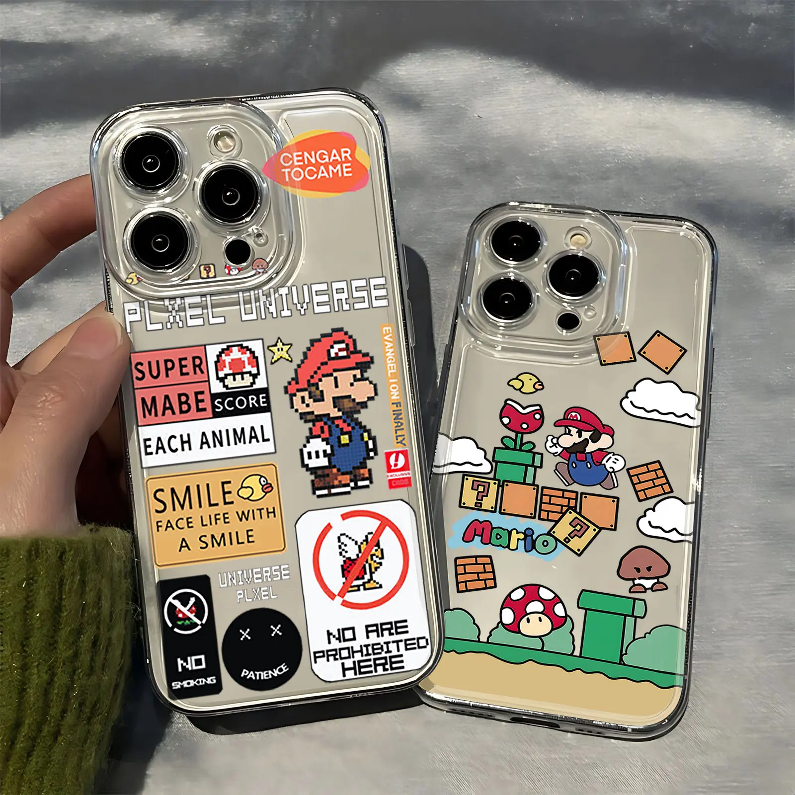 New Cute Game M-Marios Clear Case dla Samsung A73 A72 A71 A55 A52 A51 A50 A35 A33 A32 A31 A30 A24 A23 A22 A13 A12 A05 5G Cover