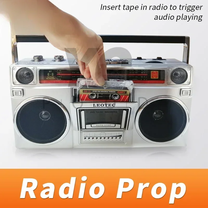

Escape Room Radio prop Put Tape in radio to get audio clues Room Escape Radio Escape the room equipments