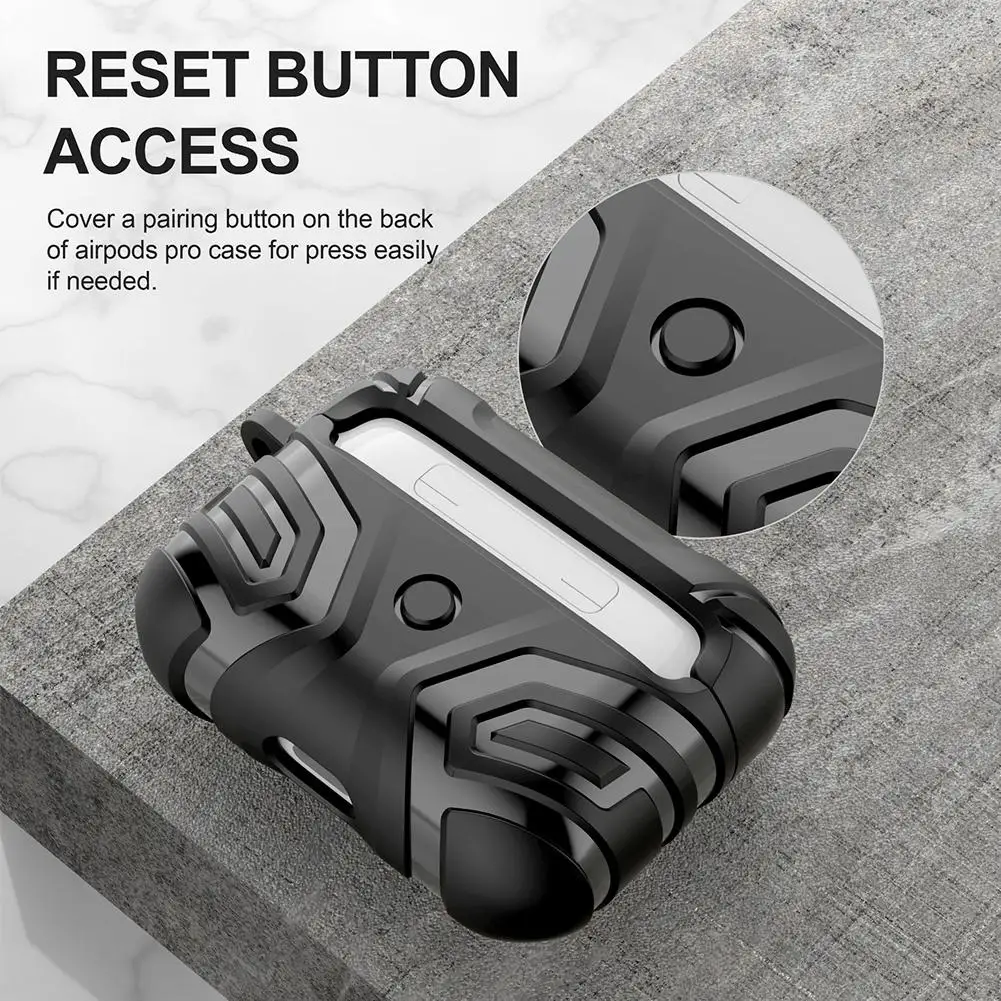 TPU Bluetooth Earphone Protective Case For AirPods 4 Drop Protection The Anti-Slip Stripe Design Earphone Shell With Hook