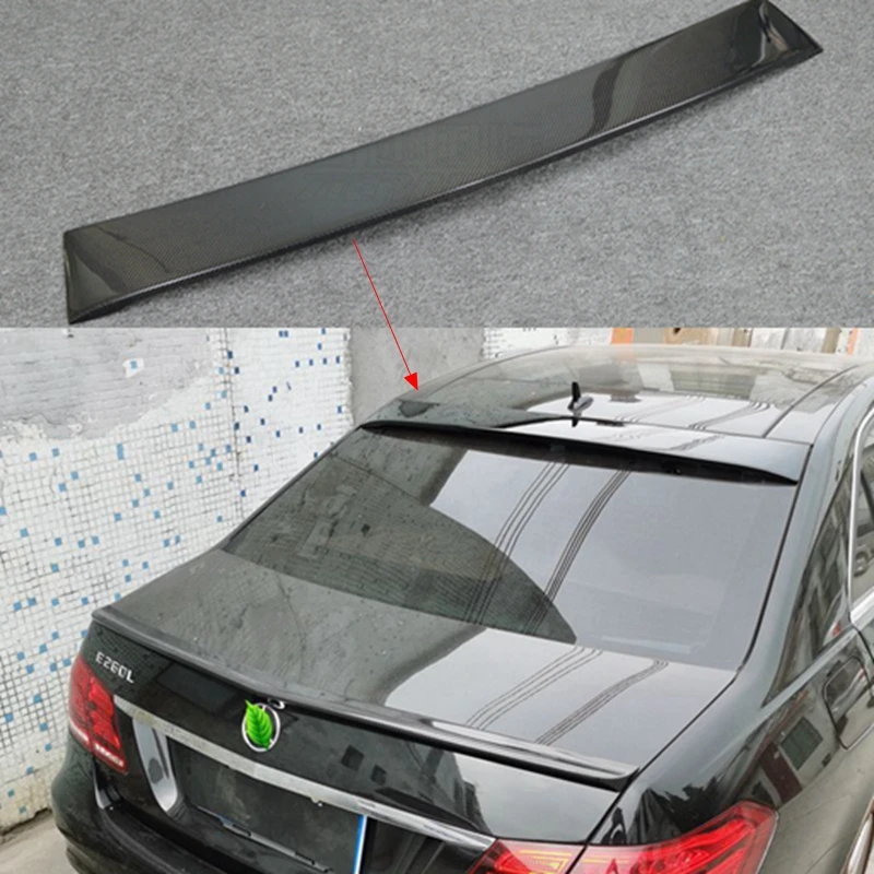 For Mercedes-Benz W212 E63 AMG 2014-2016  Carbon Fiber Car Rear Trunk boot lip wing spoiler