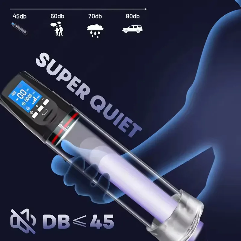 جديد مضخة القضيب مضخة تفريغ الانتصاب الكهربائية USB قابلة للشحن التلقائي القضيب توسيع القضيب موسع الذكور المكبر لعبة الجنس