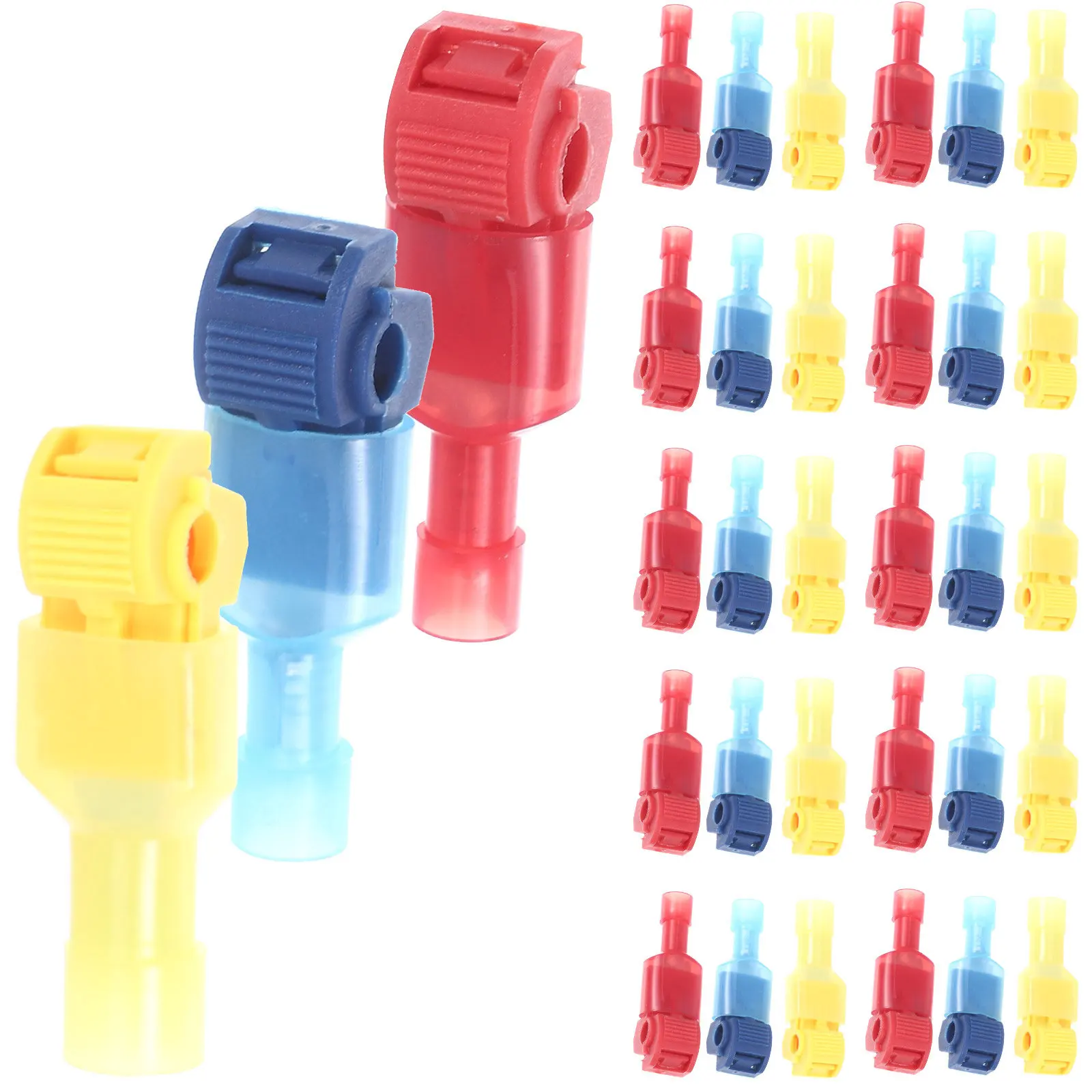 180Pcs T-Tap Splice Wire Connectors Fully Insulated Nylon Automotive Electrical Connector Kit for Car Speaker Wiring Quick
