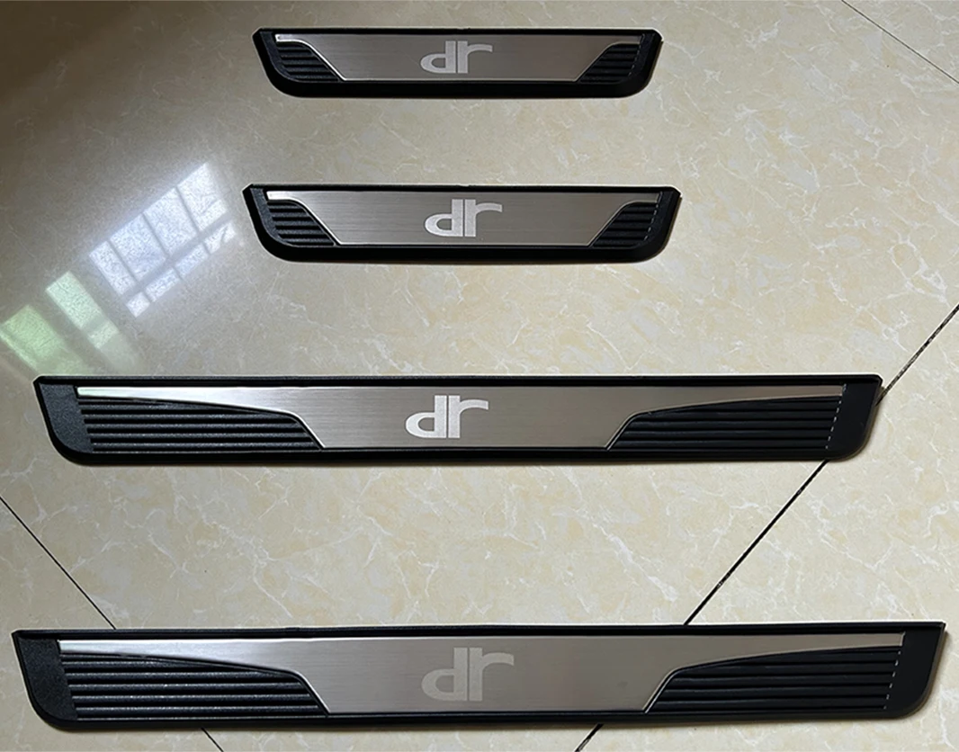 Fit Chery dr 4.0 dr 5.0 dr 6.0 Door Sill Scuff Plate Welcome Pedal Stainless Steel Pad Guard Car Styling Accessories