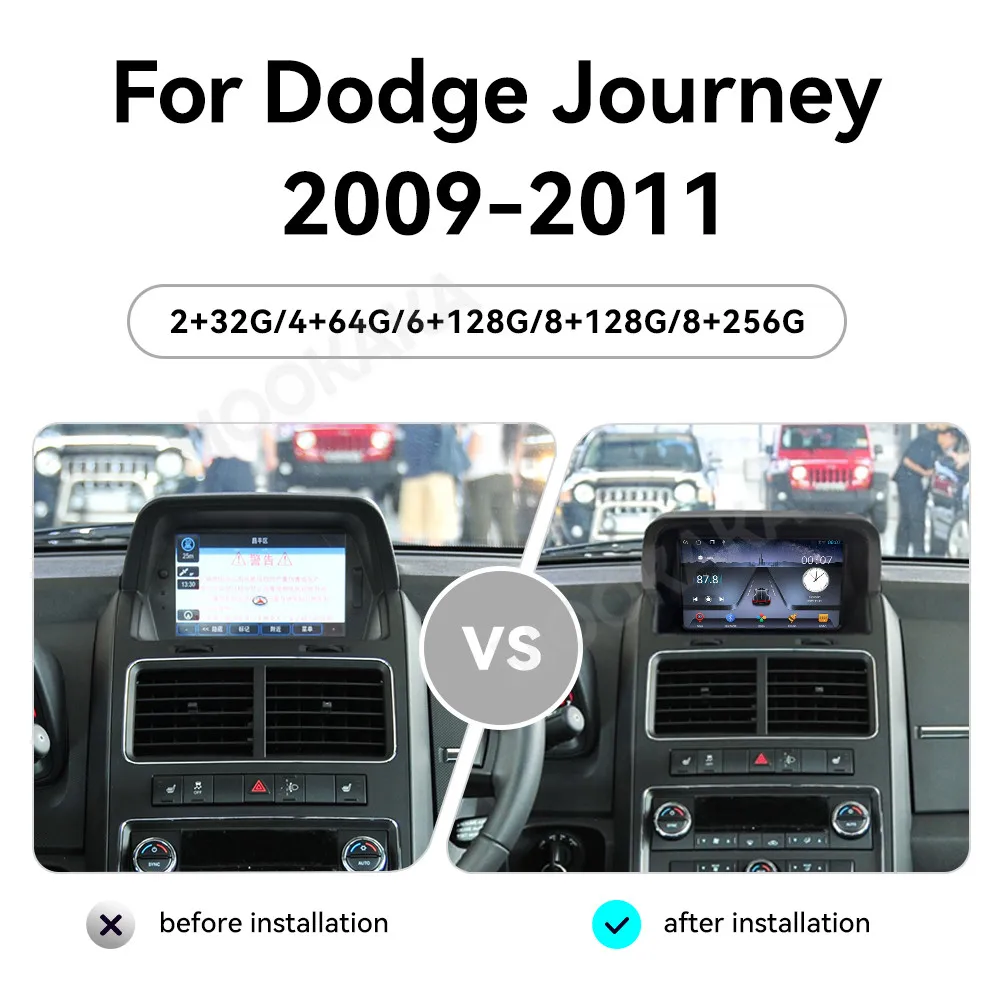 8 ''für Dodge Journey 2009-2011 Touch Auto Bildschirm Android 13 Navigation Apple Carplay Auto Radio DSP BT multimedia-Player 4G WIFI