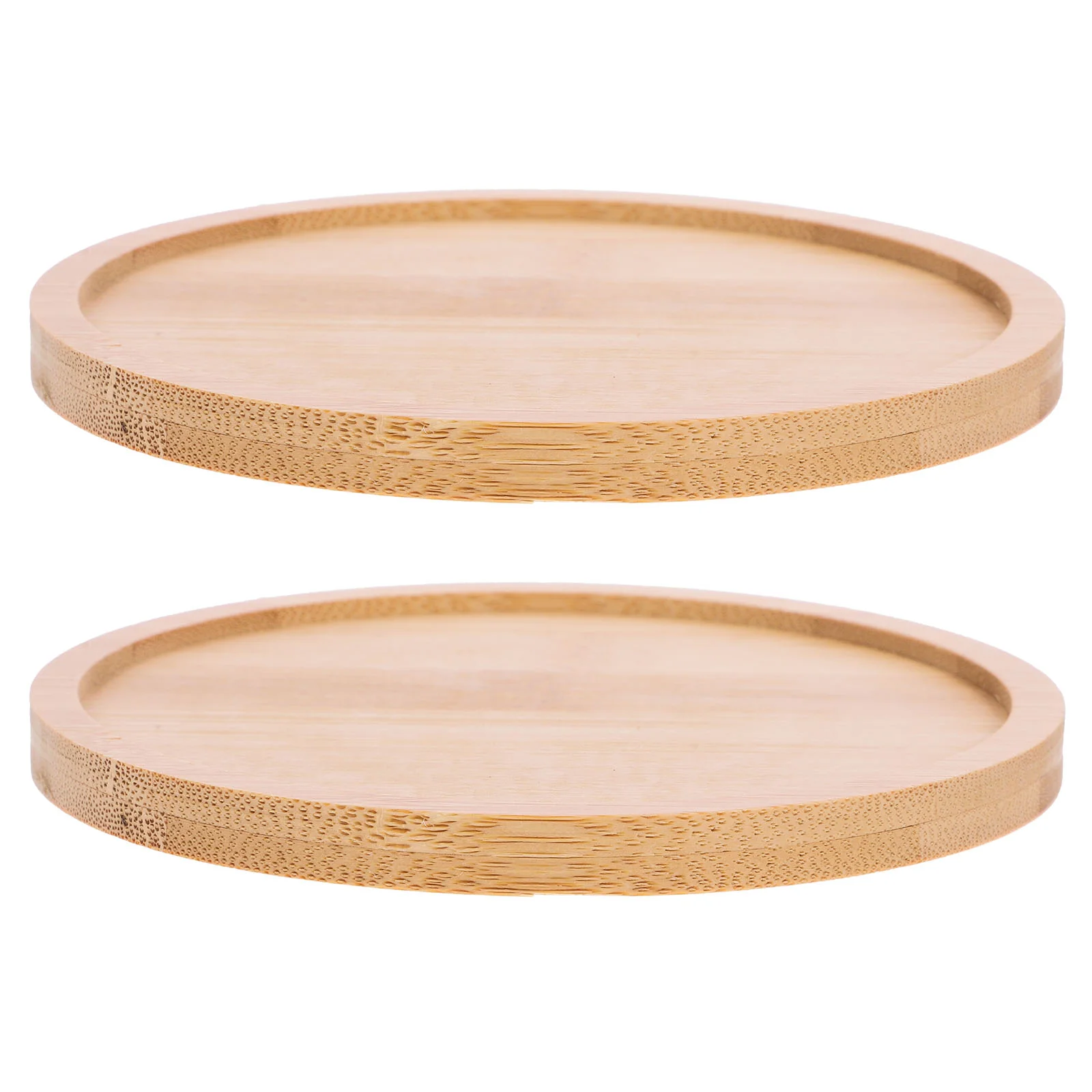 

2 Pcs Bamboo Smooth Polished Lightweight Versatile Wood Serving Tray Suitable Drinks Foods Tea Coffee Snacks Desserts Sturdy