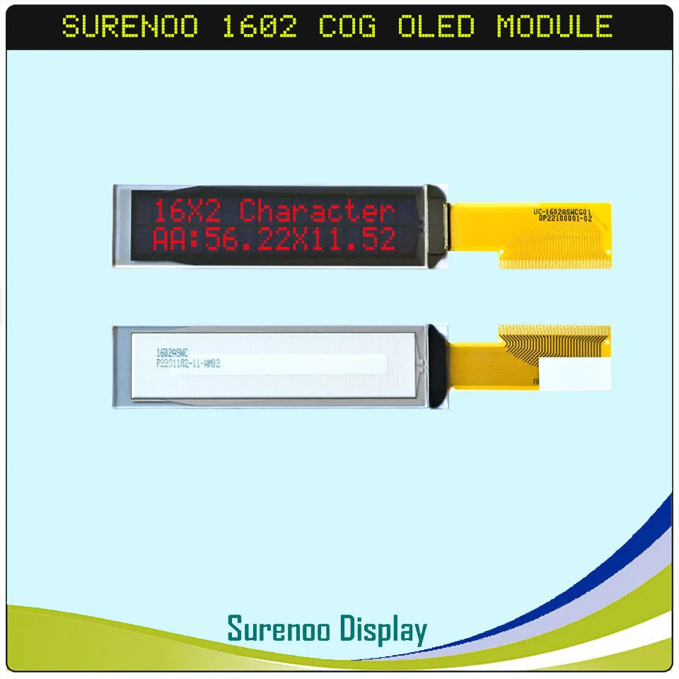Real OLED Display, 1602 162 16*2 Character LCD Module Display LCM Screen Panel US2066 support Parallel SPI IIC/I2C