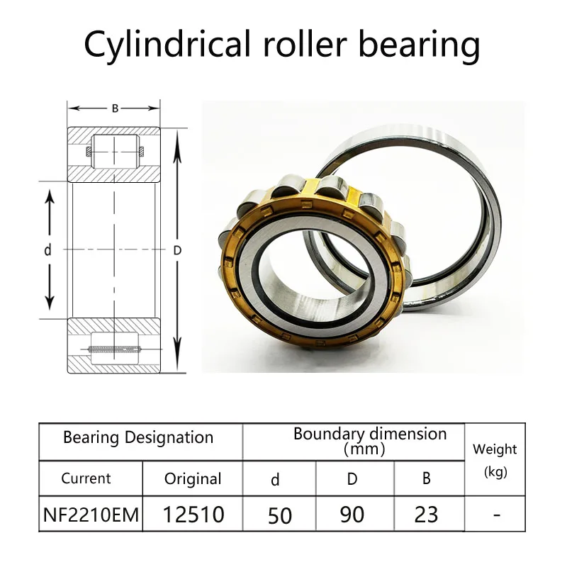 SHLNZB أسطواني أسطواني 1 قطعة N2210 NU2210 NJ2210 NF2210 NUP2210 EM M ECM EW ECP ECJ C3 50*90*23 مللي متر