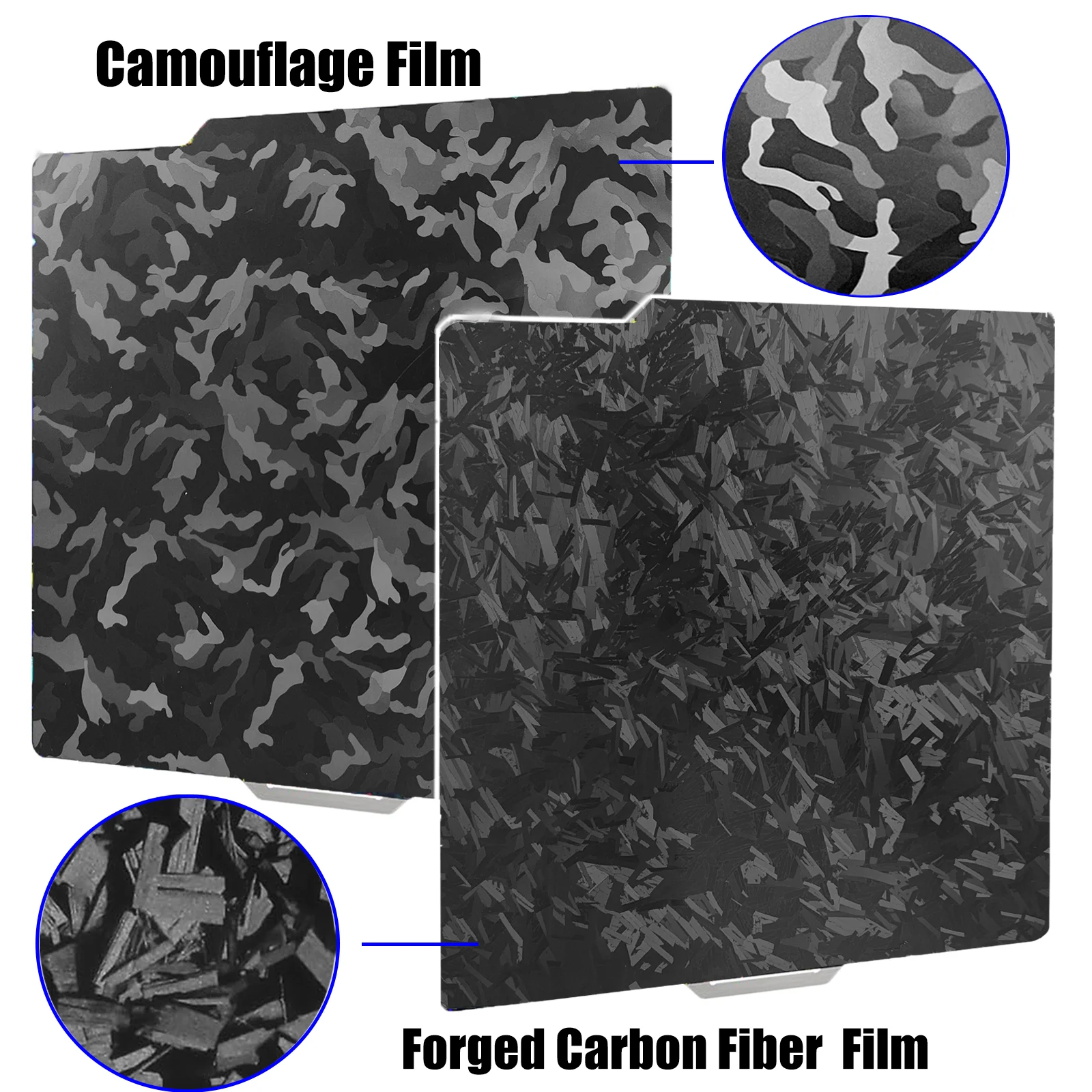 Build Plate for Bambu Lab X1 P1P A1 PEI Sheet Camouflage Smooth X1C Forged Carbon Plate for Bamboo lab x1c Bambulab P1s a1 Plate