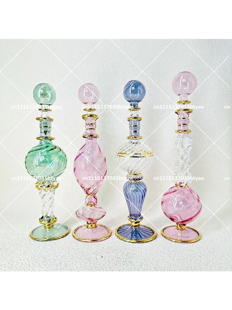 Egyptian Specialty Perfume Bottle 15cm Essential Oil Bottle Travel Souvenir Glass Ornament Home Decor