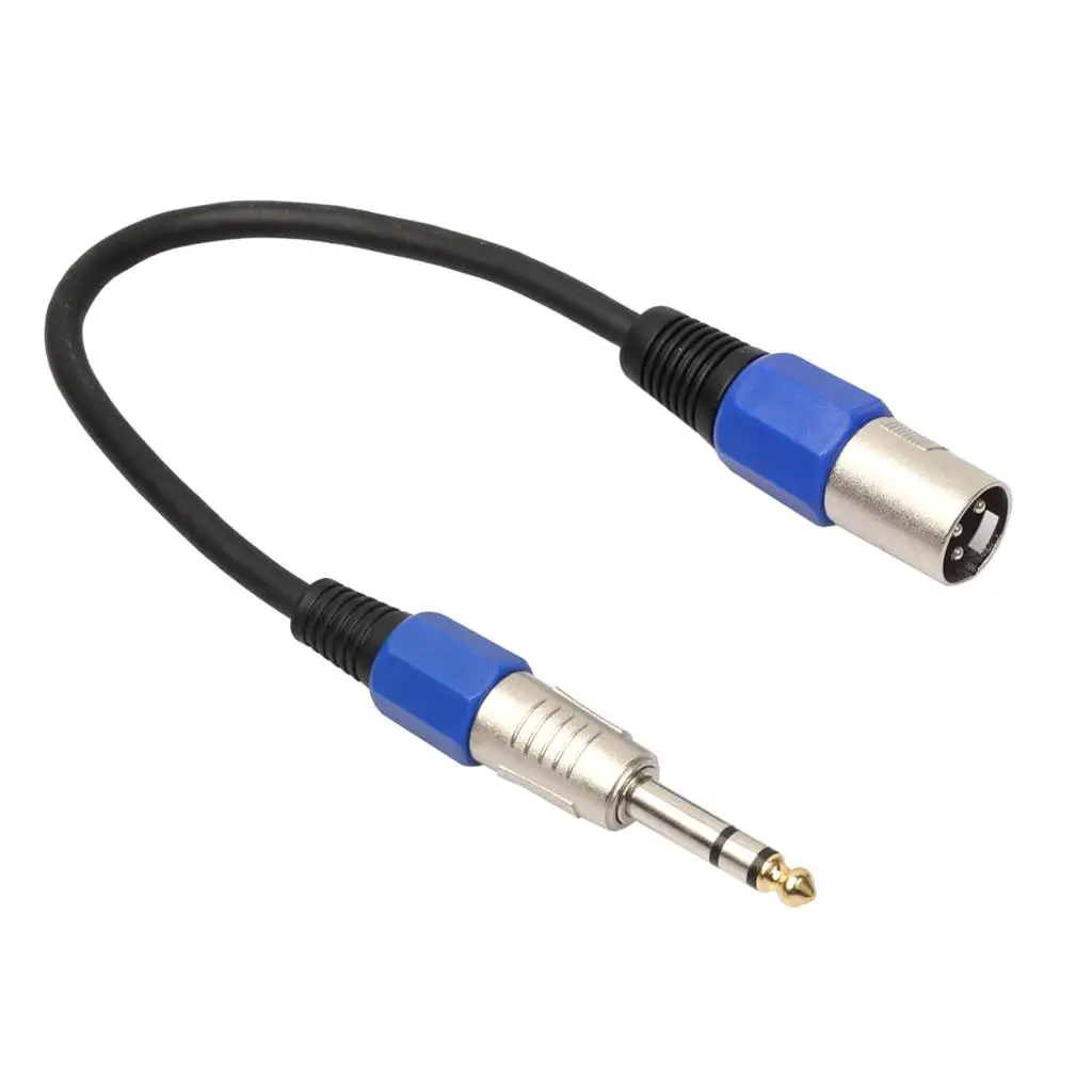 6.35mm (1/4 Inch) TRS Stereo Plug to 3 Pin XLR Plug Audio Adapter