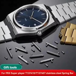 For Tissot PRX Super Player T137 Series  T137410 T137407 Watch Strap Ear Rod Connecting Rod Watch 11mm 12mm Spring Bar with Tool
